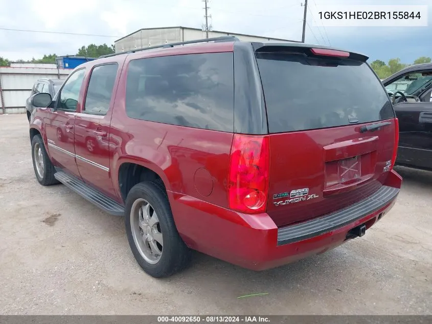 2011 GMC Yukon Xl 1500 Sle VIN: 1GKS1HE02BR155844 Lot: 40092650