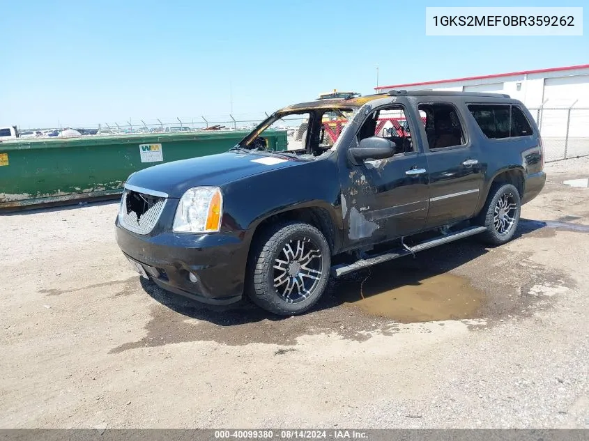 2011 GMC Yukon Xl 1500 Denali VIN: 1GKS2MEF0BR359262 Lot: 40099380