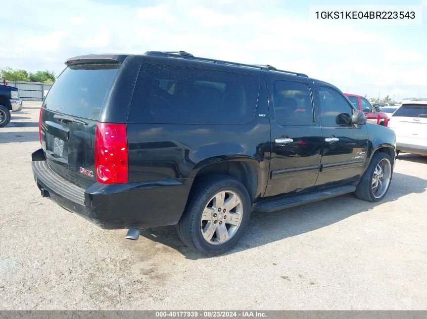 2011 GMC Yukon Xl 1500 Slt VIN: 1GKS1KE04BR223543 Lot: 40177939