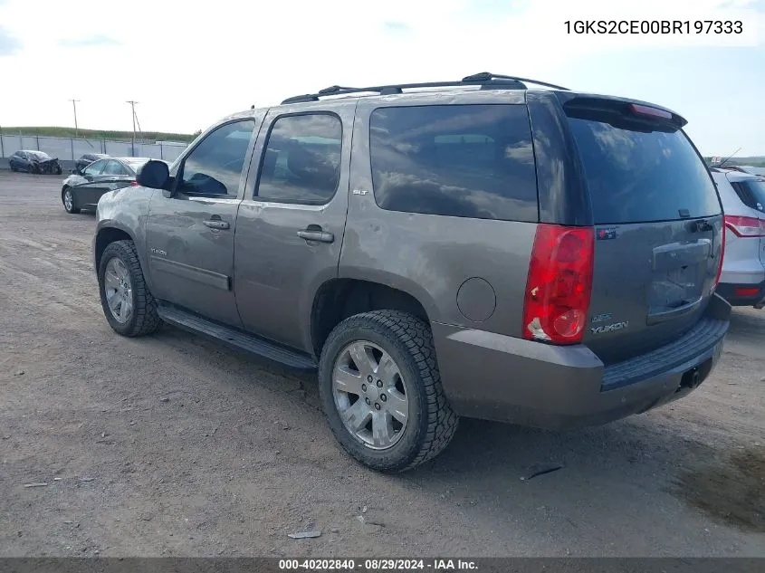 2011 GMC Yukon Slt VIN: 1GKS2CE00BR197333 Lot: 40202840