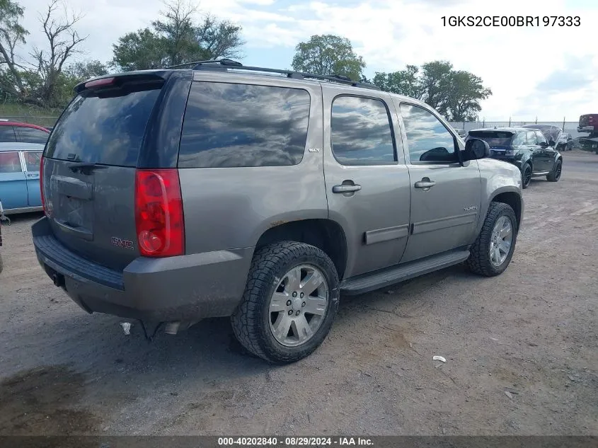 2011 GMC Yukon Slt VIN: 1GKS2CE00BR197333 Lot: 40202840