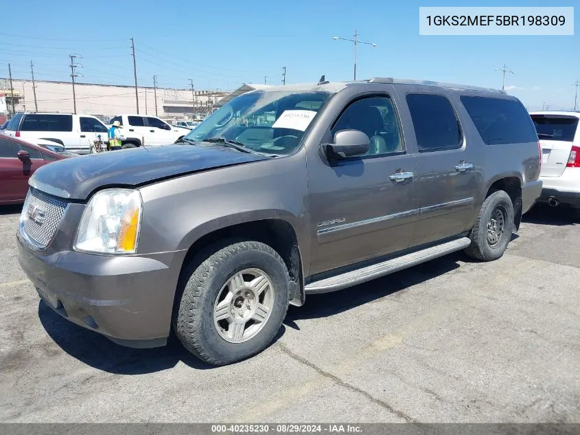 2011 GMC Yukon Xl 1500 Denali VIN: 1GKS2MEF5BR198309 Lot: 40235230