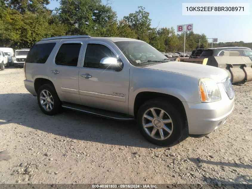 2011 GMC Yukon Denali VIN: 1GKS2EEF8BR308971 Lot: 40361933