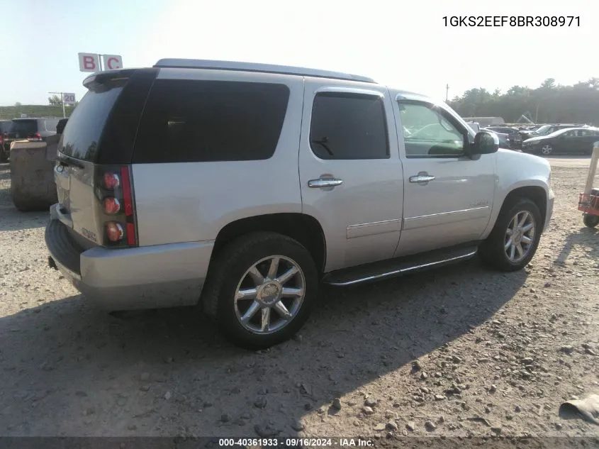 2011 GMC Yukon Denali VIN: 1GKS2EEF8BR308971 Lot: 40361933