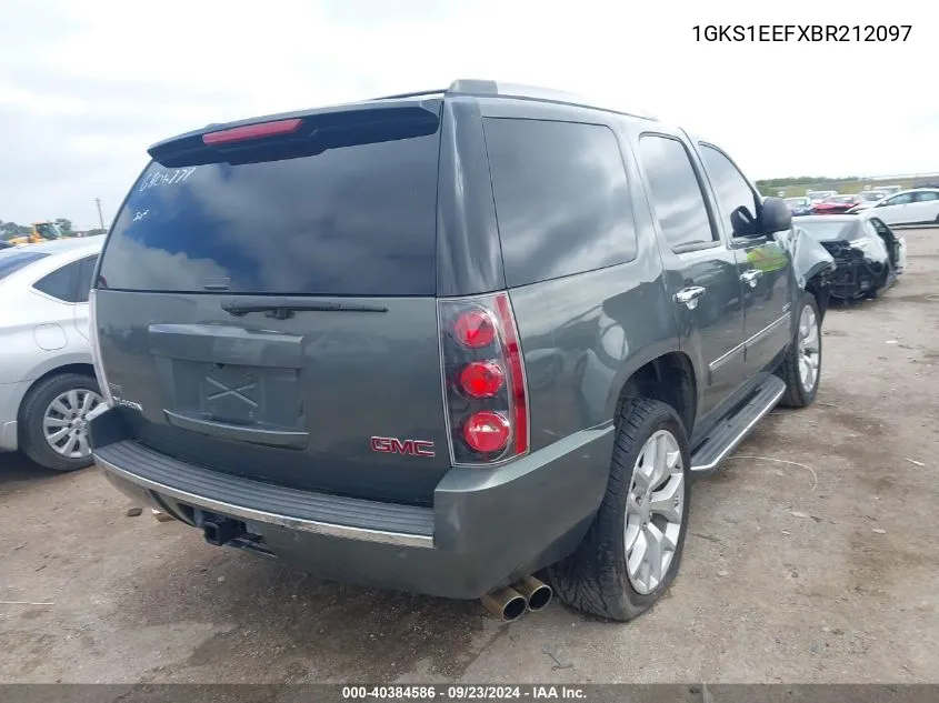 2011 GMC Yukon Denali VIN: 1GKS1EEFXBR212097 Lot: 40384586