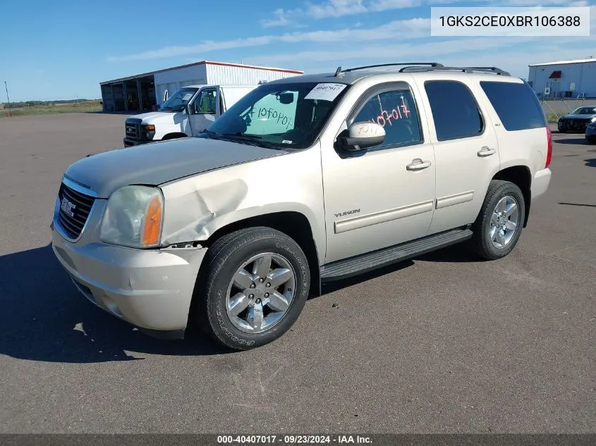 2011 GMC Yukon Slt VIN: 1GKS2CE0XBR106388 Lot: 40407017