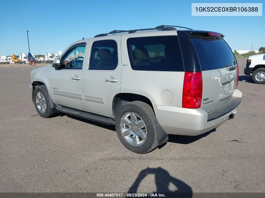 2011 GMC Yukon Slt VIN: 1GKS2CE0XBR106388 Lot: 40407017