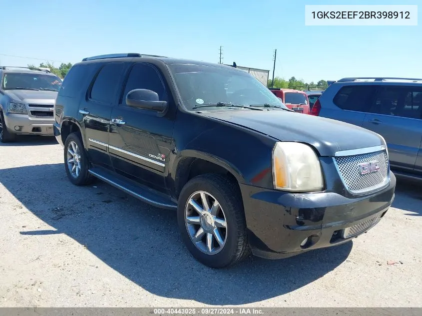 2011 GMC Yukon Denali VIN: 1GKS2EEF2BR398912 Lot: 40443025