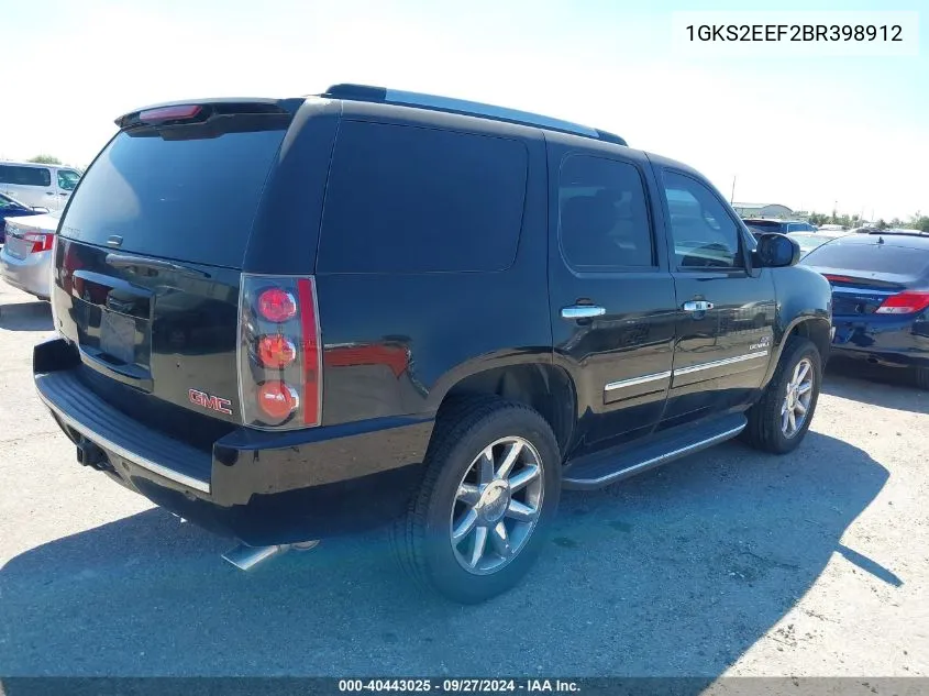 2011 GMC Yukon Denali VIN: 1GKS2EEF2BR398912 Lot: 40443025