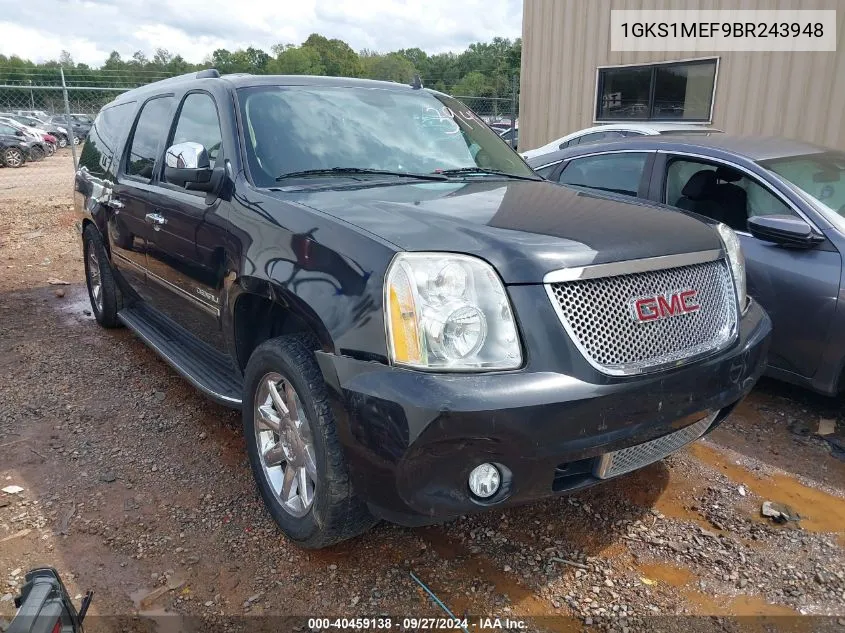 2011 GMC Yukon Xl 1500 Denali VIN: 1GKS1MEF9BR243948 Lot: 40459138