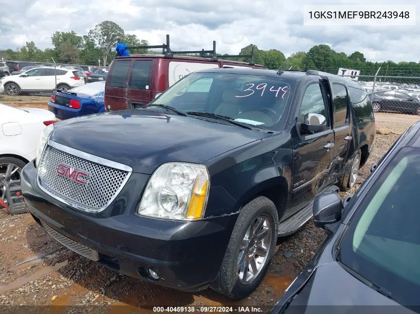 2011 GMC Yukon Xl 1500 Denali VIN: 1GKS1MEF9BR243948 Lot: 40459138