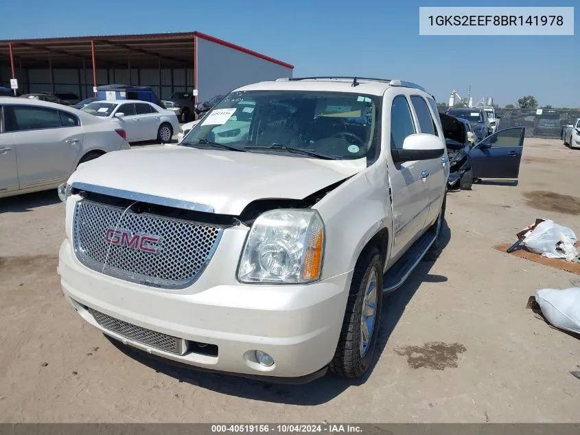 2011 GMC Yukon Denali VIN: 1GKS2EEF8BR141978 Lot: 40519156