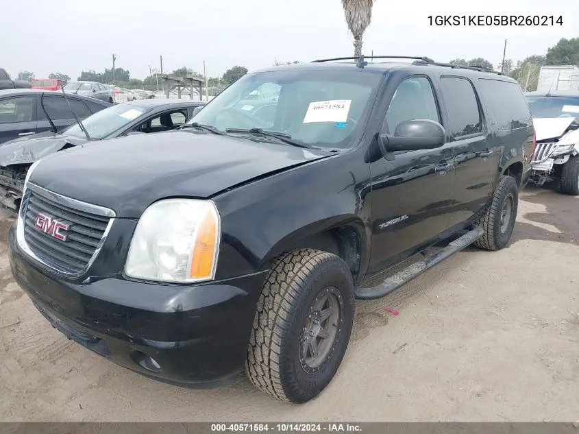 2011 GMC Yukon Xl 1500 Slt VIN: 1GKS1KE05BR260214 Lot: 40571584