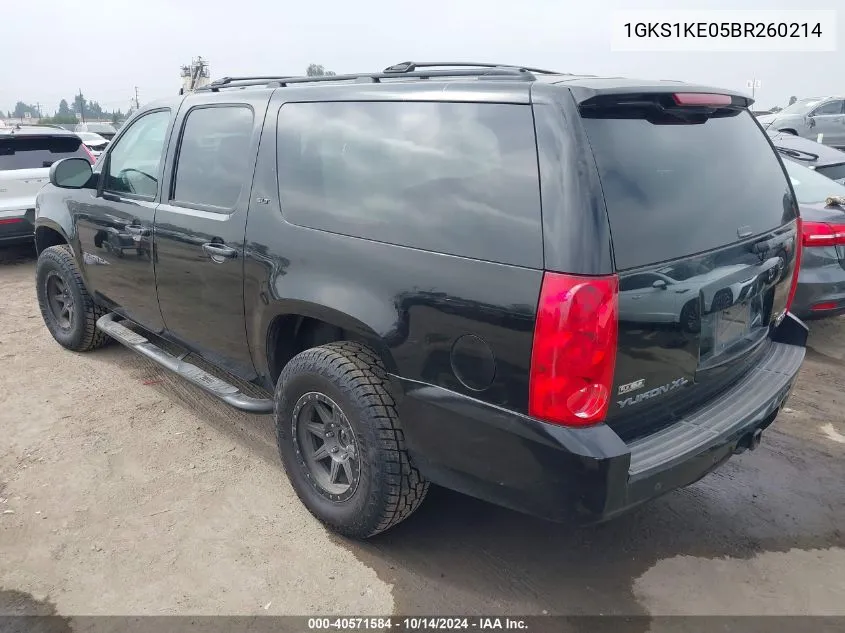 2011 GMC Yukon Xl 1500 Slt VIN: 1GKS1KE05BR260214 Lot: 40571584