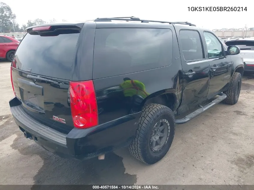 2011 GMC Yukon Xl 1500 Slt VIN: 1GKS1KE05BR260214 Lot: 40571584