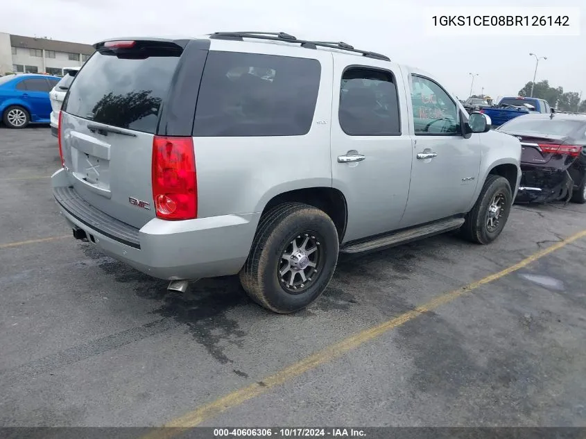 2011 GMC Yukon Slt VIN: 1GKS1CE08BR126142 Lot: 40606306