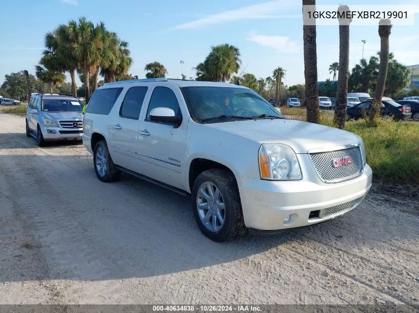 2011 GMC Yukon Xl 1500 Denali VIN: 1GKS2MEFXBR219901 Lot: 40634838