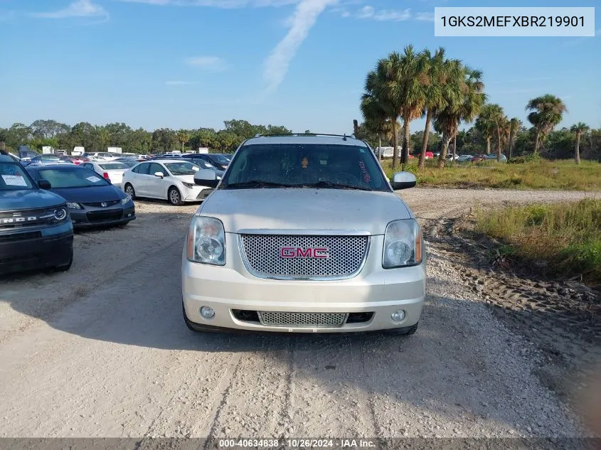 2011 GMC Yukon Xl 1500 Denali VIN: 1GKS2MEFXBR219901 Lot: 40634838