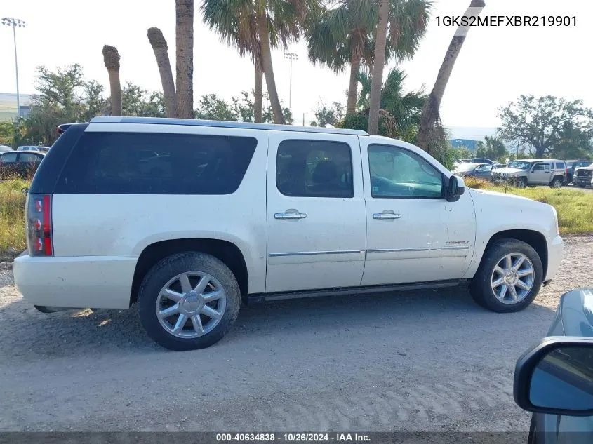 2011 GMC Yukon Xl 1500 Denali VIN: 1GKS2MEFXBR219901 Lot: 40634838