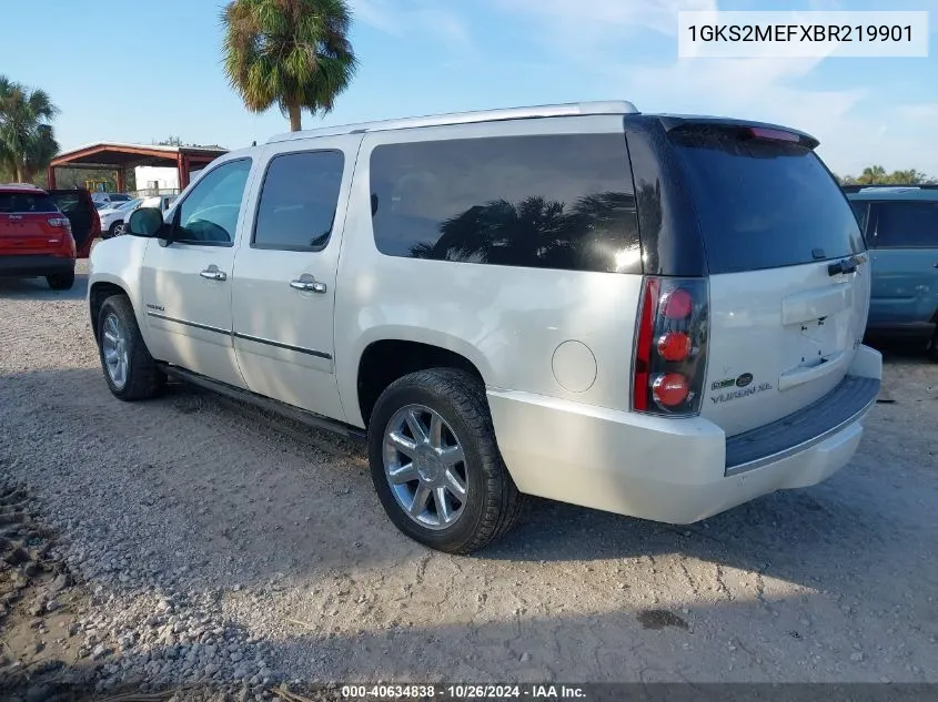 2011 GMC Yukon Xl 1500 Denali VIN: 1GKS2MEFXBR219901 Lot: 40634838