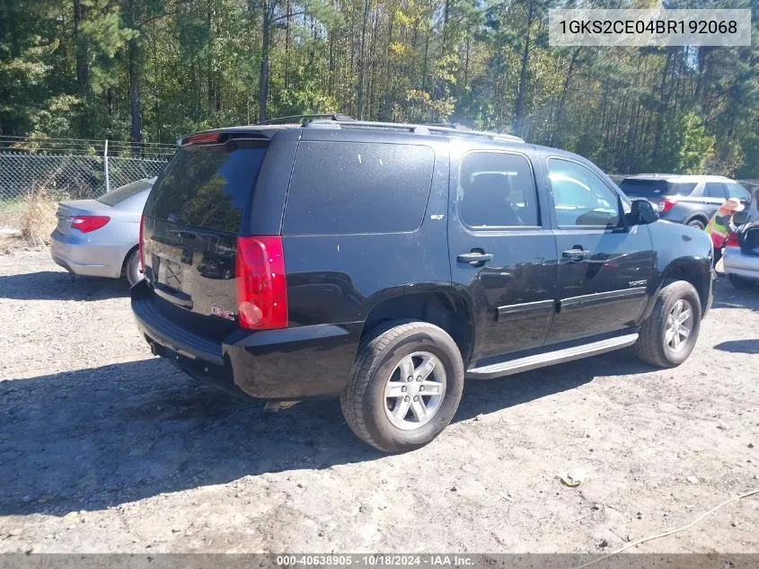 2011 GMC Yukon Slt VIN: 1GKS2CE04BR192068 Lot: 40638905