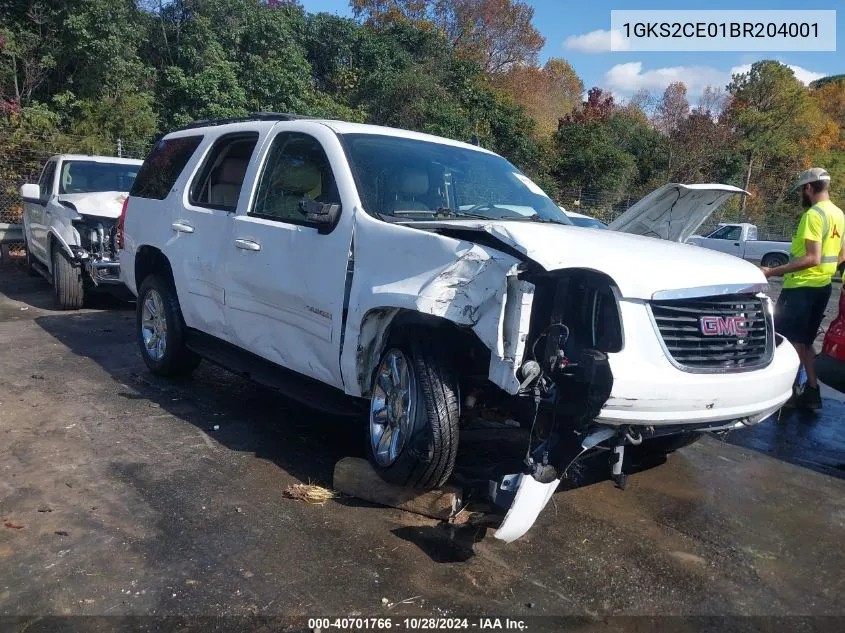 2011 GMC Yukon Slt VIN: 1GKS2CE01BR204001 Lot: 40701766