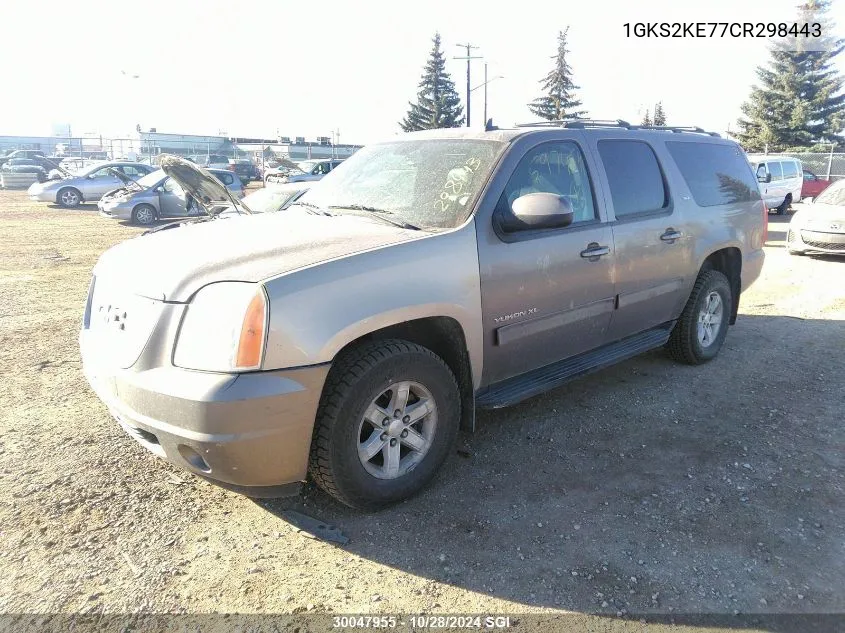 2012 GMC Yukon Xl K1500 Slt VIN: 1GKS2KE77CR298443 Lot: 30047955