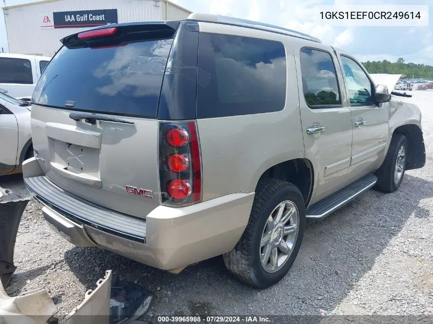 2012 GMC Yukon Denali VIN: 1GKS1EEF0CR249614 Lot: 39965988