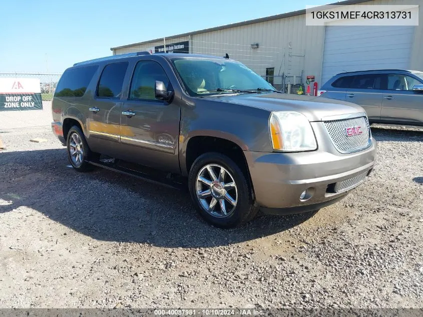 2012 GMC Yukon Xl 1500 Denali VIN: 1GKS1MEF4CR313731 Lot: 40087981