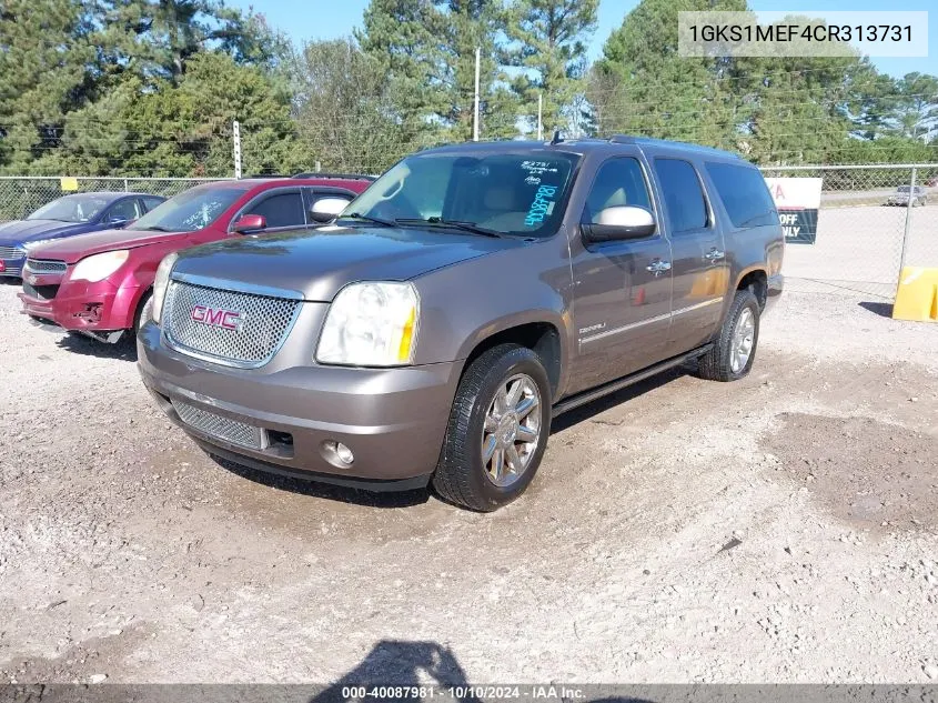 2012 GMC Yukon Xl 1500 Denali VIN: 1GKS1MEF4CR313731 Lot: 40087981