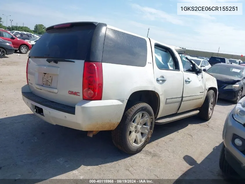 2012 GMC Yukon Slt VIN: 1GKS2CE06CR155251 Lot: 40115968