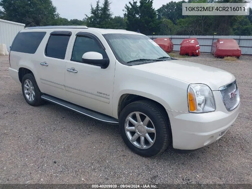 1GKS2MEF4CR216011 2012 GMC Yukon Xl 1500 Denali