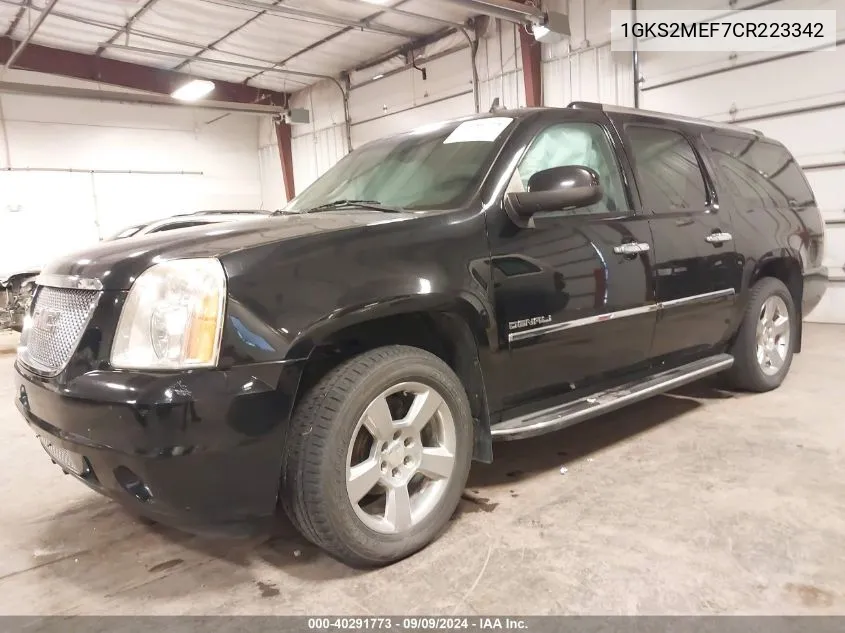 2012 GMC Yukon Xl 1500 Denali VIN: 1GKS2MEF7CR223342 Lot: 40291773