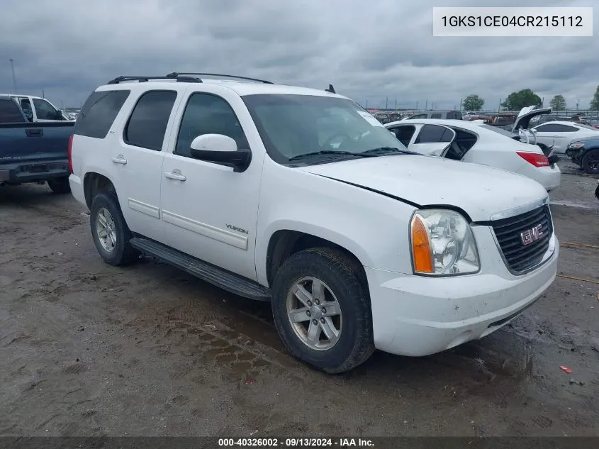 2012 GMC Yukon Slt VIN: 1GKS1CE04CR215112 Lot: 40326002