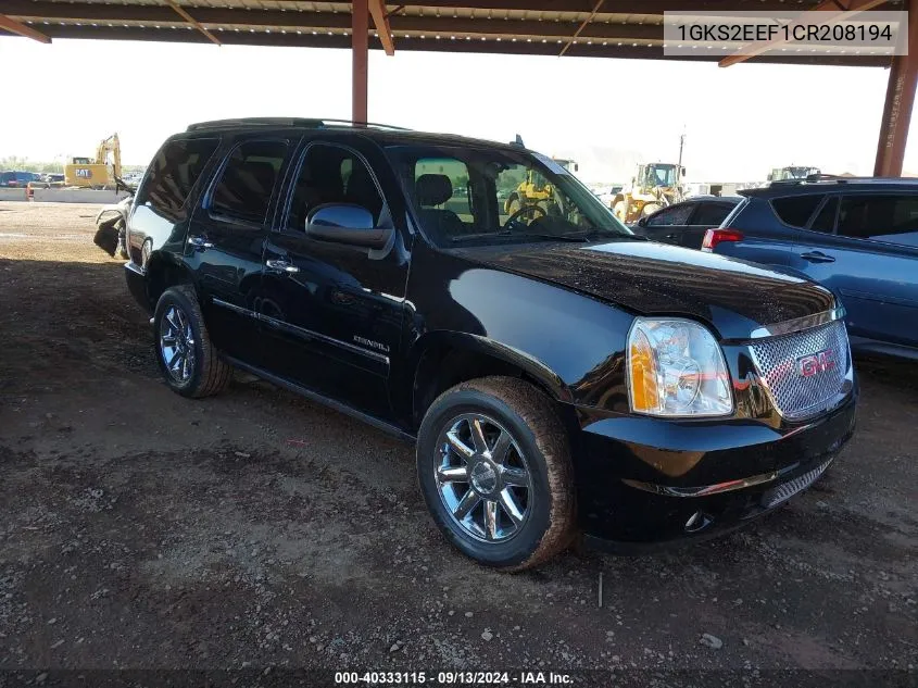 2012 GMC Yukon Denali VIN: 1GKS2EEF1CR208194 Lot: 40333115