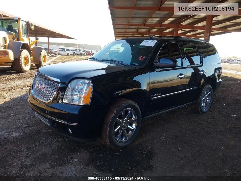 1GKS2EEF1CR208194 2012 GMC Yukon Denali