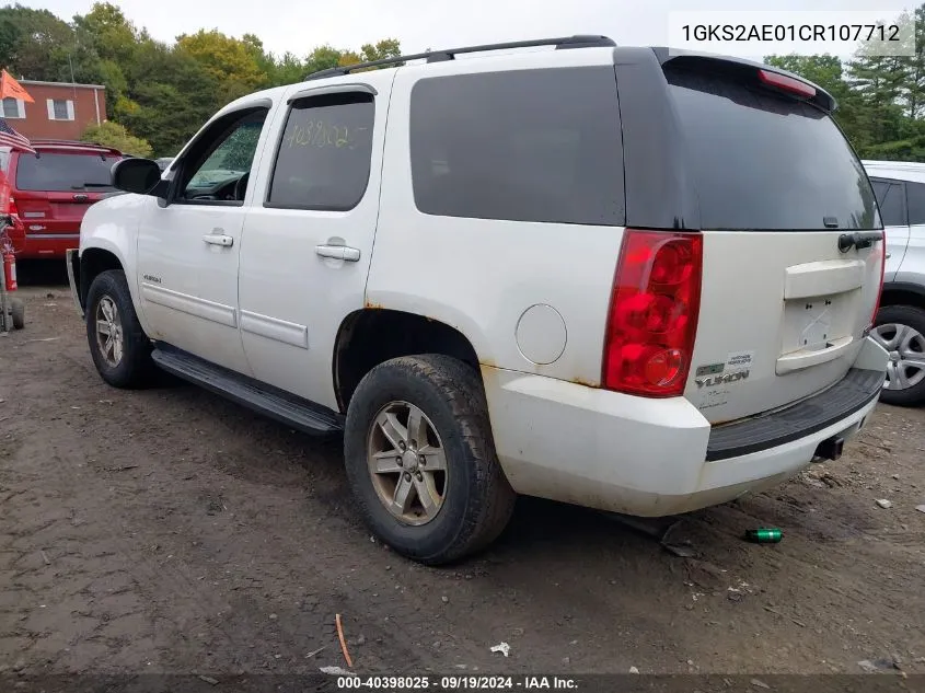 2012 GMC Yukon Sle VIN: 1GKS2AE01CR107712 Lot: 40398025