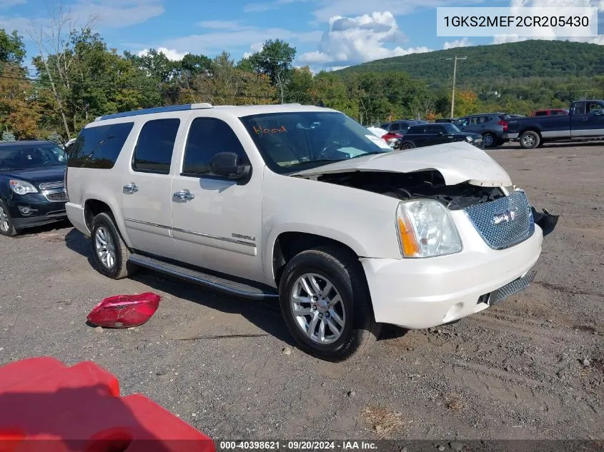 2012 GMC Yukon Xl 1500 Denali VIN: 1GKS2MEF2CR205430 Lot: 40398621