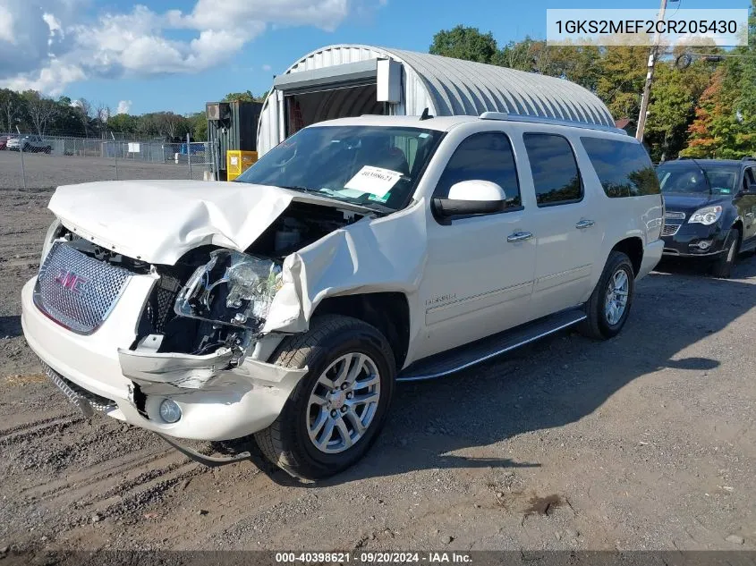 2012 GMC Yukon Xl 1500 Denali VIN: 1GKS2MEF2CR205430 Lot: 40398621