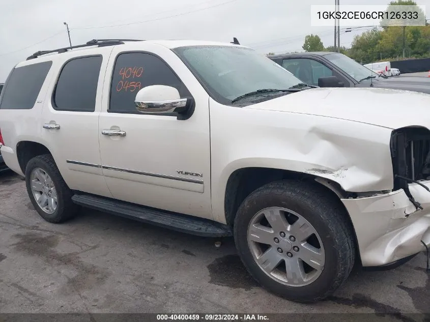 2012 GMC Yukon Slt VIN: 1GKS2CE06CR126333 Lot: 40400459