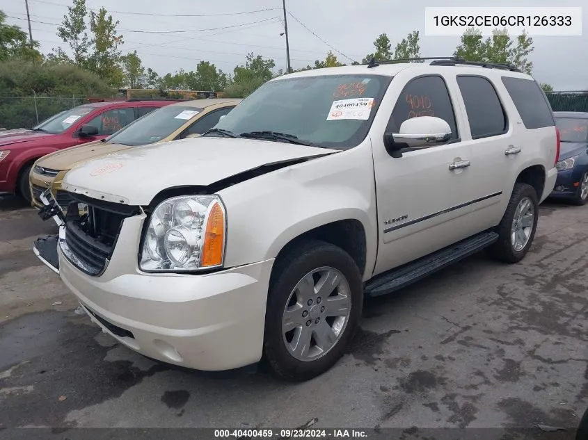 2012 GMC Yukon Slt VIN: 1GKS2CE06CR126333 Lot: 40400459