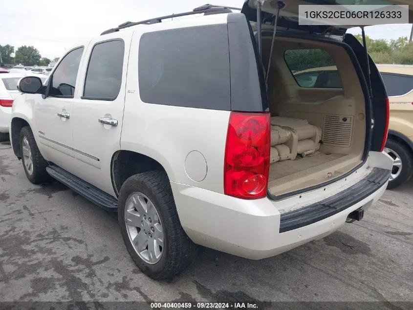 2012 GMC Yukon Slt VIN: 1GKS2CE06CR126333 Lot: 40400459