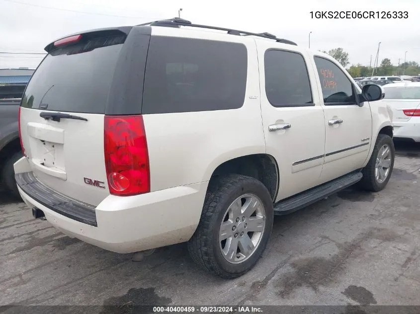 2012 GMC Yukon Slt VIN: 1GKS2CE06CR126333 Lot: 40400459