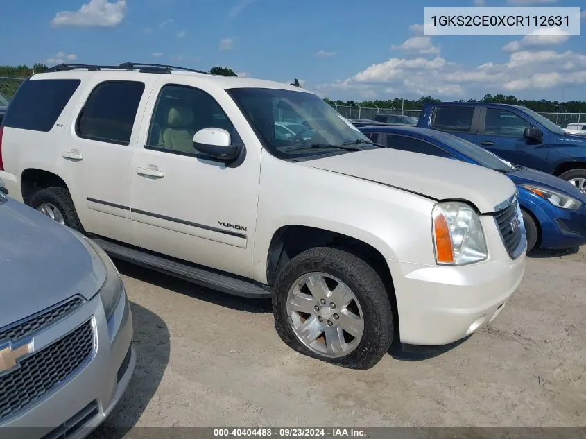 2012 GMC Yukon Slt VIN: 1GKS2CE0XCR112631 Lot: 40404488