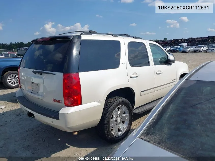 2012 GMC Yukon Slt VIN: 1GKS2CE0XCR112631 Lot: 40404488