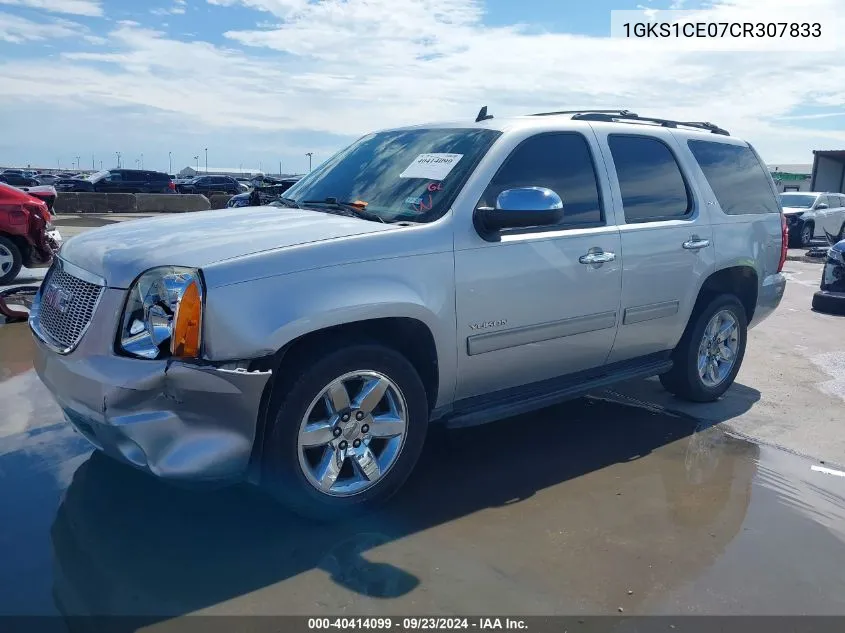 2012 GMC Yukon Slt VIN: 1GKS1CE07CR307833 Lot: 40414099