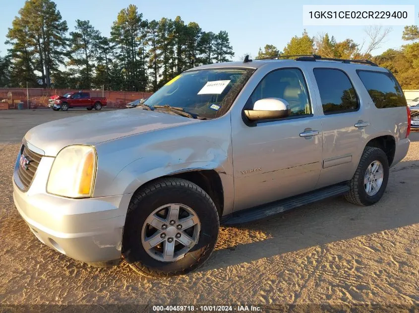 2012 GMC Yukon Slt VIN: 1GKS1CE02CR229400 Lot: 40459718