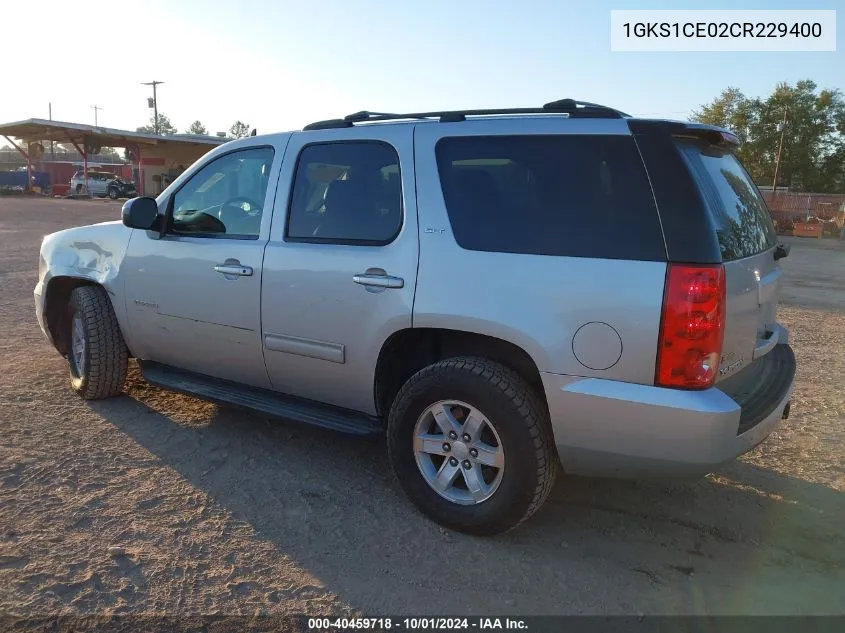 2012 GMC Yukon Slt VIN: 1GKS1CE02CR229400 Lot: 40459718