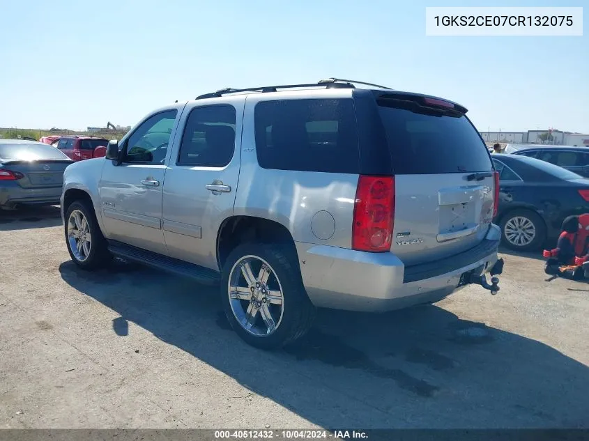 2012 GMC Yukon Slt VIN: 1GKS2CE07CR132075 Lot: 40512432