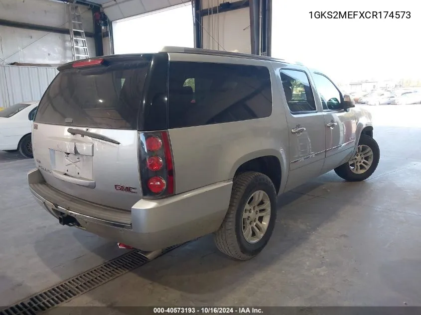 2012 GMC Yukon Xl 1500 Denali VIN: 1GKS2MEFXCR174573 Lot: 40573193